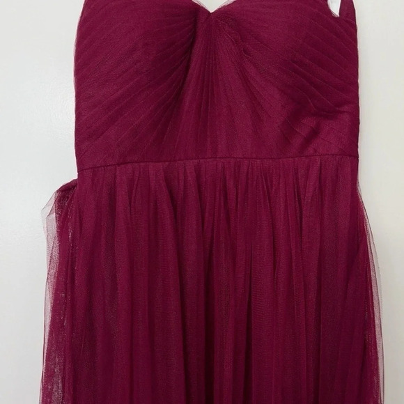 Jenny Yoo Black Cherry Tulle Annabelle Feminine Bridesmaid Dress - Picture 5 of 16